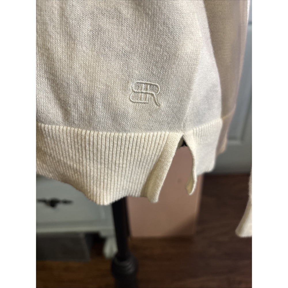 Banana Republic White V-Neck Lightweight Cardigan Women's Size Small Y2K Soft - Picture 4 of 10